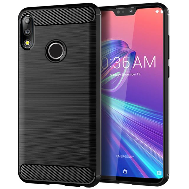 【瘋客邦3C】倉庫現貨ASUS Zenfone max pro M2 ZB631Kl碳纖維拉絲手機殼防滑磨砂全包防摔軟殼