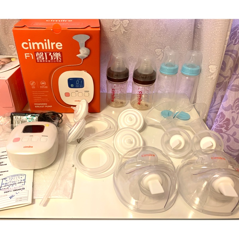 Cimilre馨乃樂 醫療級雙邊自動集乳器-F1攜帶型 另附免手持配件包 x 2，共4組配件包