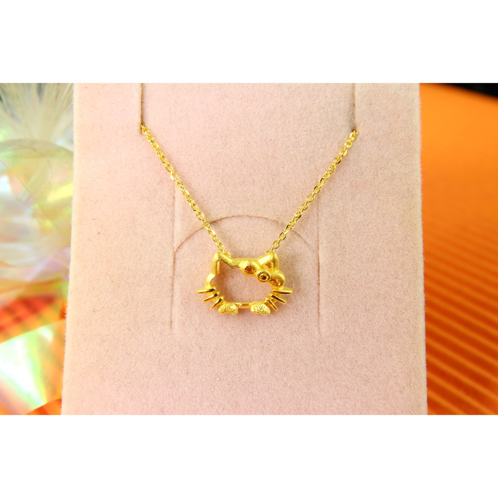 (聖誕快樂)一目惚れの純金 ~ ㊣9999黃金項鍊可愛貓咪造型 gold 純金項鍊 necklace cat 貓咪項鍊