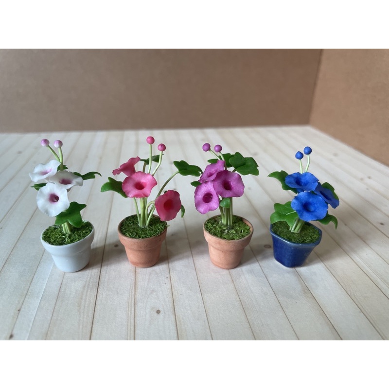 袖珍黏土仿真花 牽牛花 蝦皮購物