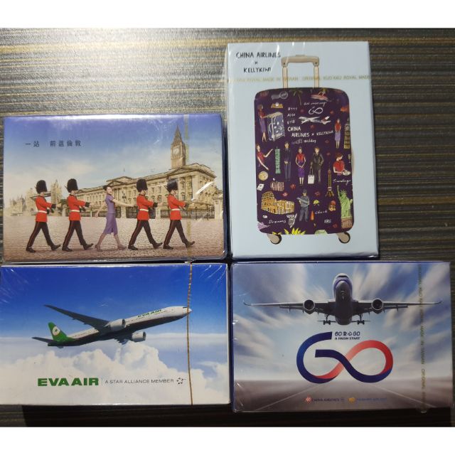 ☆中華航空CHINA AIRLINES / 長榮航空 EVA AIR 飛機紀念品 - 撲克牌