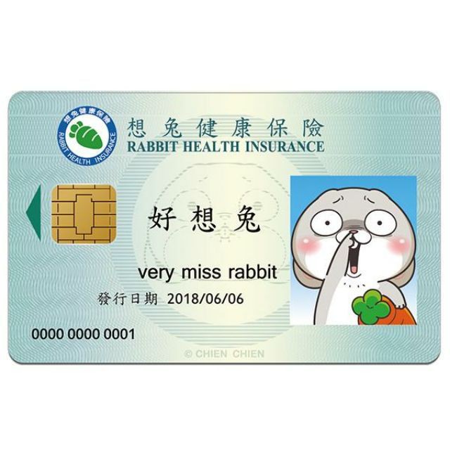 好想兔健康保險 一代 好想兔乖寶寶鄉民證 好想兔汽車駕駛執照卡 想兔國民小學x 廣富號 蝦皮購物