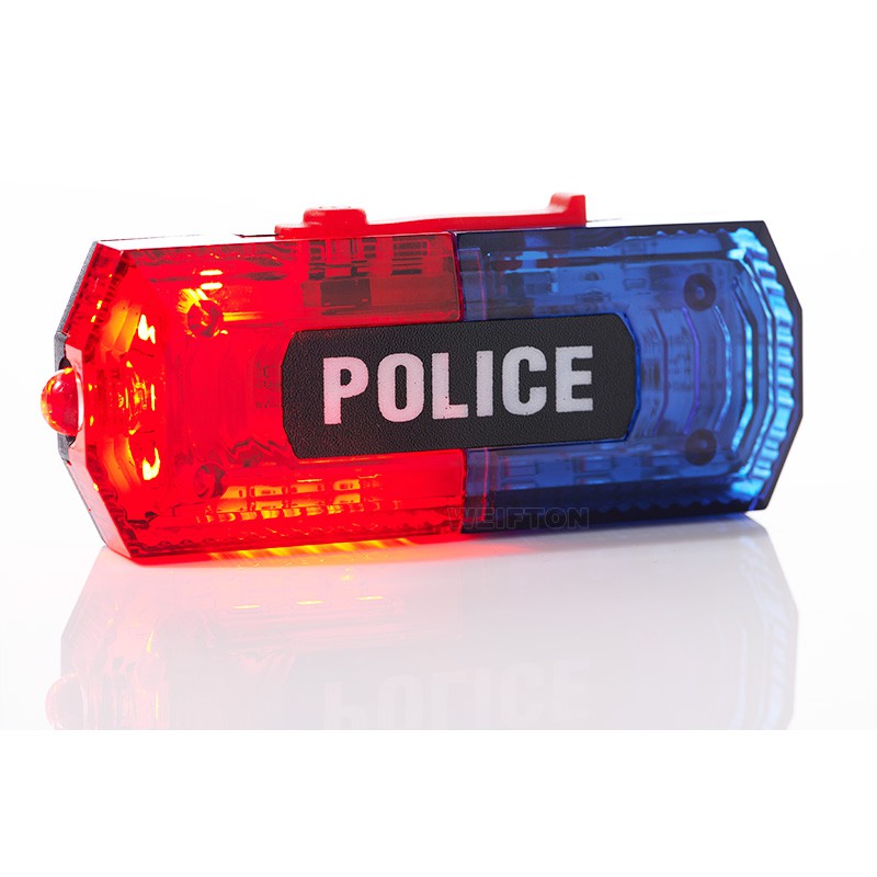 防水肩燈 最新重力感應 (不鏽鋼夾.塑膠夾) 紅藍警示爆閃 防水LED 警示燈 充電式 軍警用品 指揮棒 交通警示