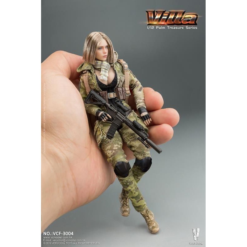 ベリークール　 VeryCool フィギュアブラックMC迷彩女性兵士ヴィッラ VeryCool】VCF-3004 1/12 Palm Treasure Series MC Camouflage