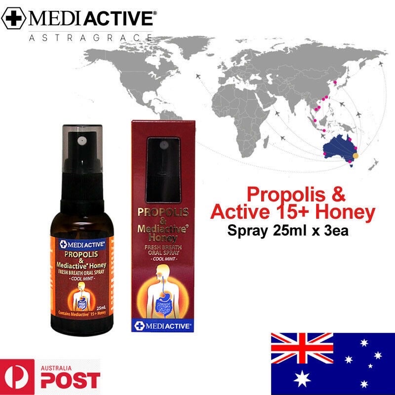 公主舖🦘 現貨 澳洲代購 蜂膠噴劑 25ml Mediactive Propolis &amp;15+Honey Spray