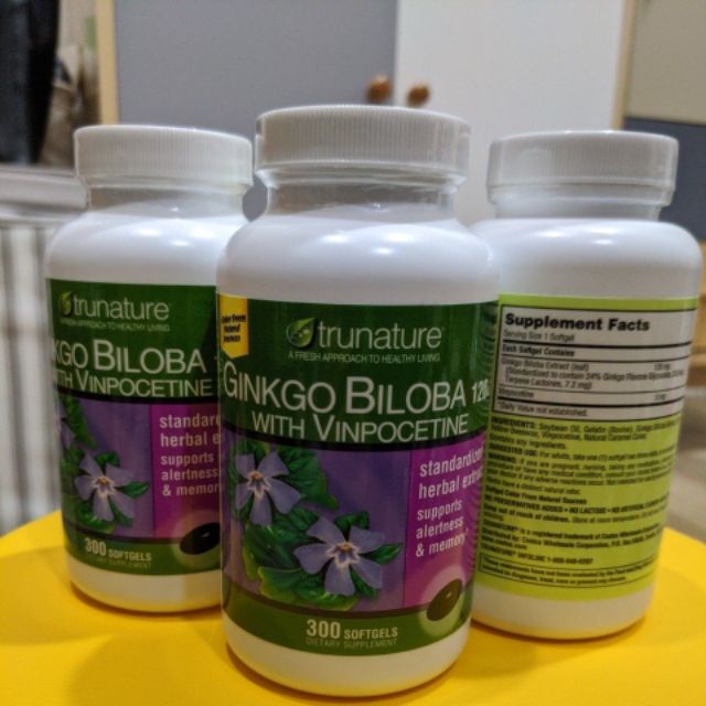 Trunature Ginkgo Biloba With Vinpocetine 美國銀杏好市多代購 蝦皮購物