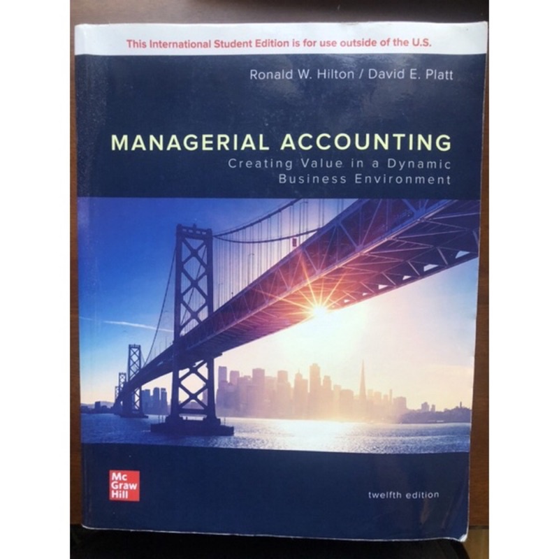 Managerial Accounting 12e 管理會計學用書