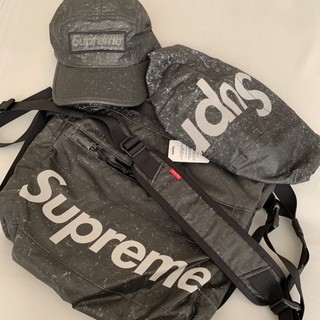現貨「Supreme 2020FW Reflective Speckled Camp Cap反光帽子/腰包/肩包」