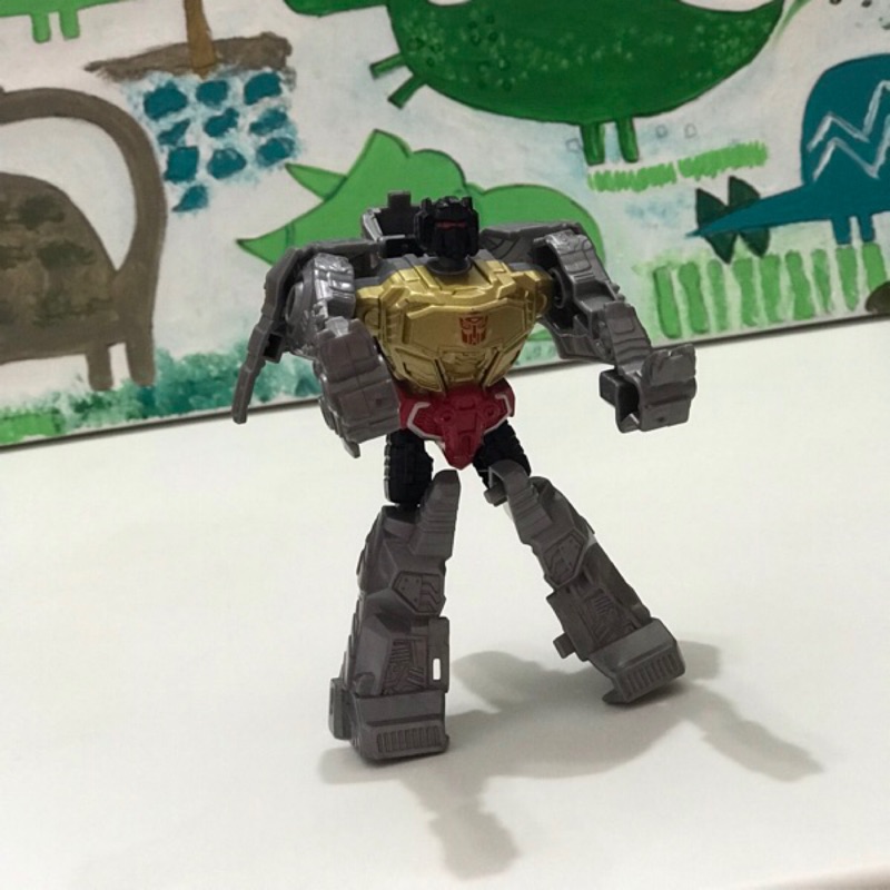 🦖鋼鎖·恐龍變形金剛玩具Transformers Authentics Grimlock  11.5公分「二手玩具」