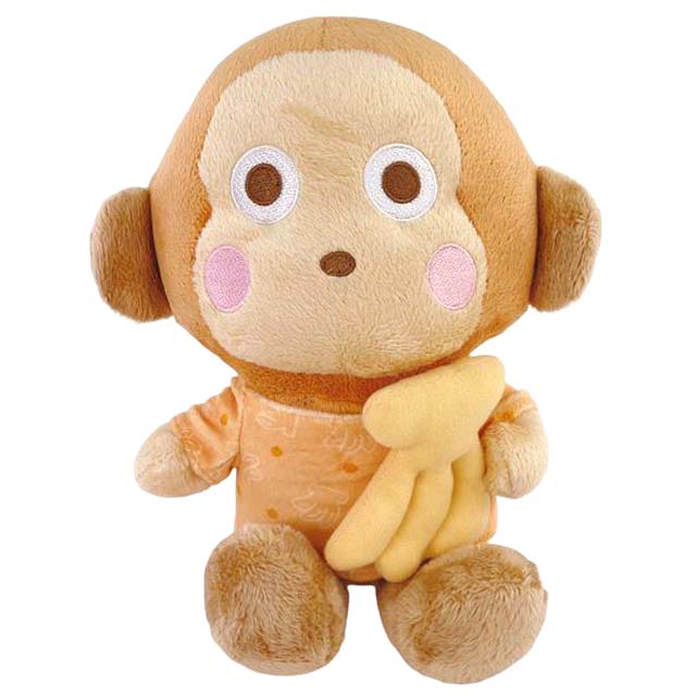 【現貨】小禮堂 淘氣猴 絨毛玩偶娃娃 8吋 (橘衣款)