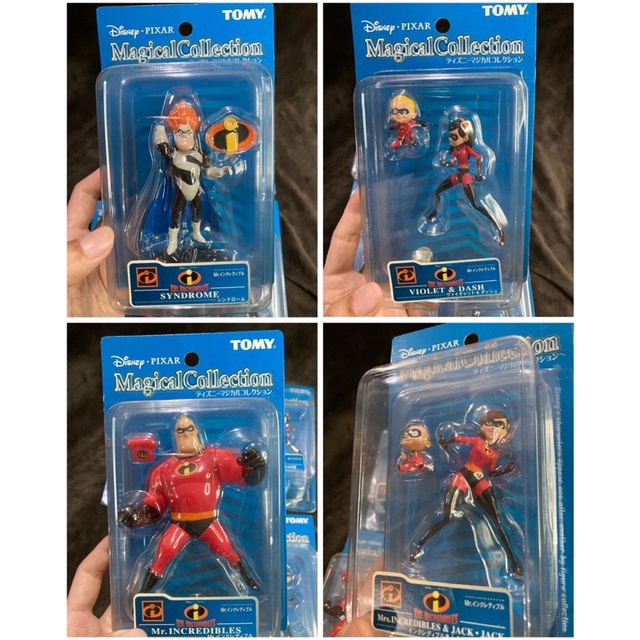 Tomy Magical Collection   迪士尼 吊卡 合售4款 超人特攻隊 超人先生彈力女超巴小倩巴小傑