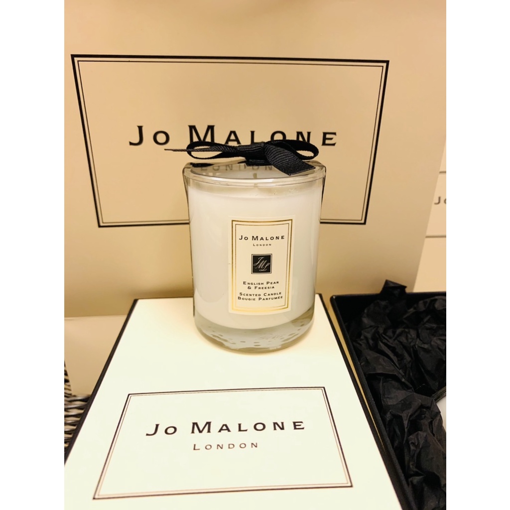 JO MALONE  旅行蠟燭 ( 60g) (英國梨與小蒼蘭 / 牡丹與胭紅麂絨 / 青檸羅勒與柑橘 / 經典黑石榴)
