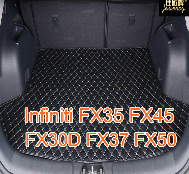 【現貨】工廠直銷適用極致Infiniti FX35後車廂墊 FX45 FX30D FX37 FX50汽車皮革後廂墊 fx