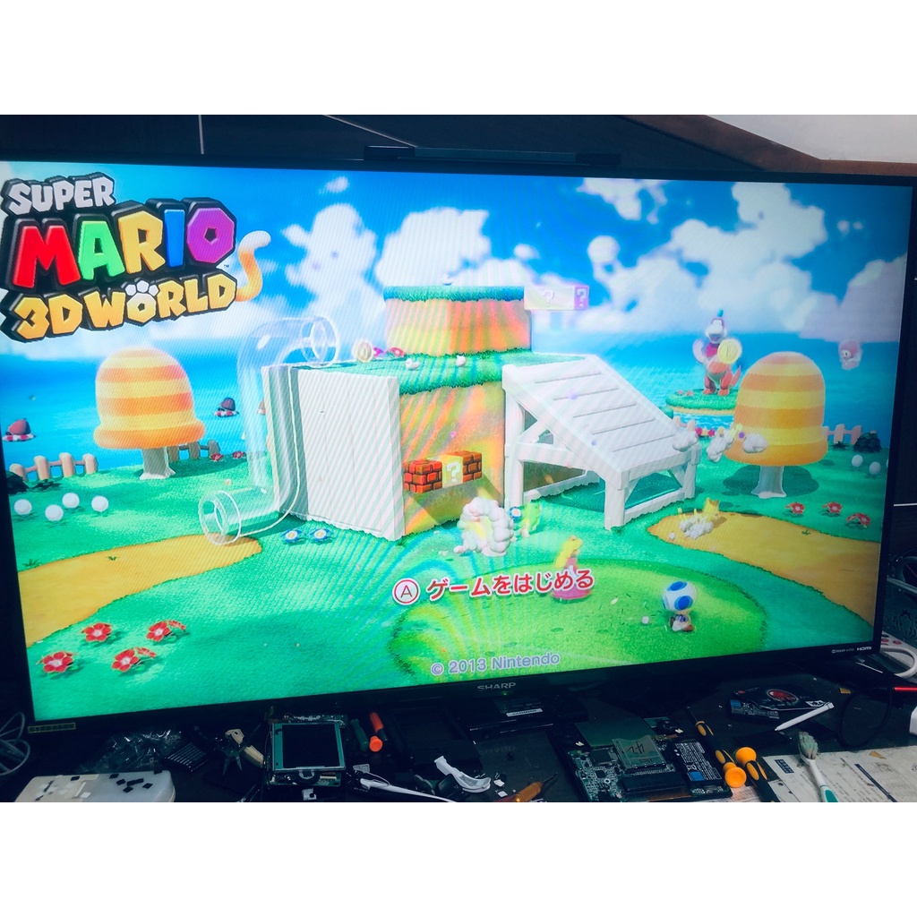 日版 WiiU 超級瑪利歐3D世界 SUPER MARIO 3D WORLD二手品裸裝經典不敗款~~狀況極新