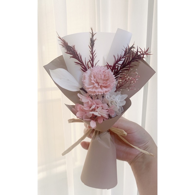 公益花束 乾燥花小花束 含袋子 母親節小花束 康乃馨小花束 蝦皮購物