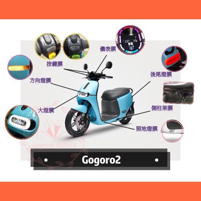 有現貨 GOGORO 2 Gogoro2 全系列適用 犀牛皮 儀表 螢幕 側柱 方向燈 大燈 後煞車燈 照地燈 保護貼