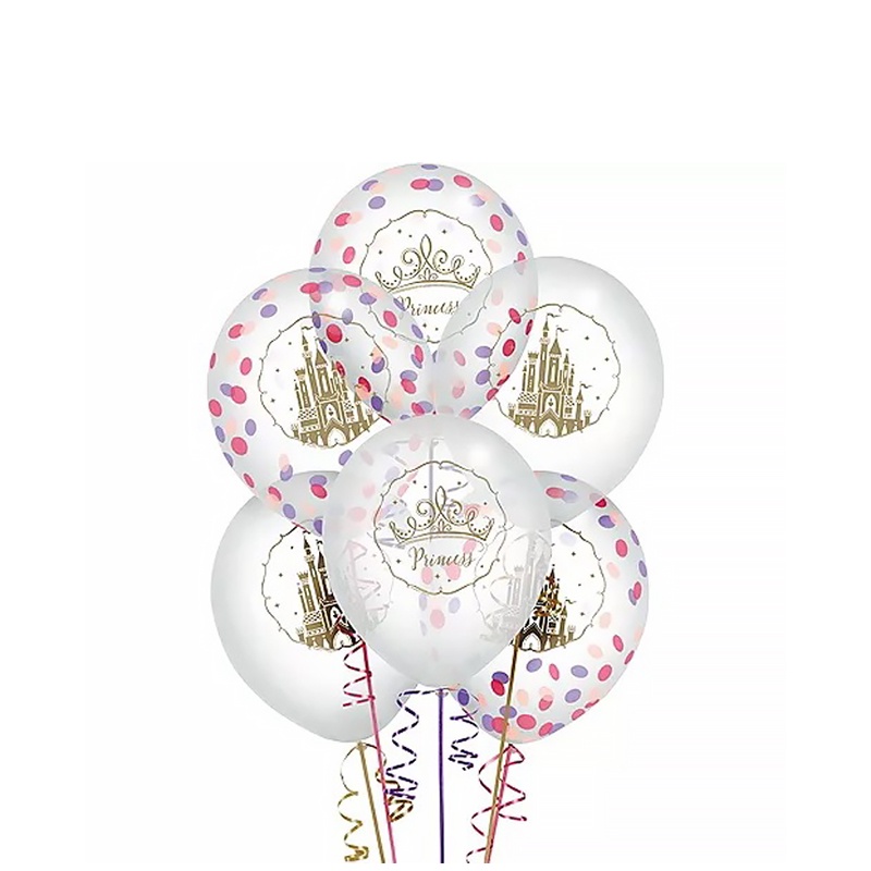 派對城 現貨【12吋彩印乳膠氣球6入-迪士尼公主 歐美派對 生日氣球 女孩生日 派對佈置 拍攝道具
