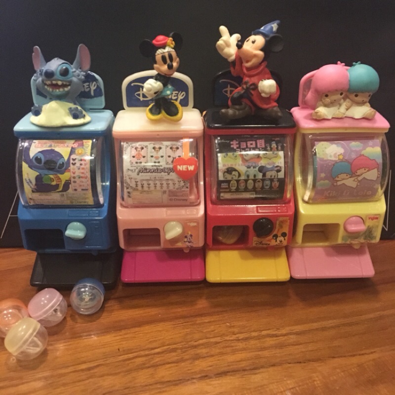 扭蛋 小扭蛋機 日本 🇯🇵 轉蛋 機台 絕版 迪士尼 三麗鷗 米妮 米奇 史迪奇 雙子星 凱蒂貓