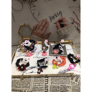 韓國正品GRAIN de BEAUTE 珍珠🐷小花冰淇淋衣服2way手環/髮束髮飾髮束髮圈髮帶