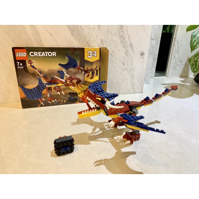 LEGO CREATOR 31102 3in1 火龍 蠍子 劍持虎 7+