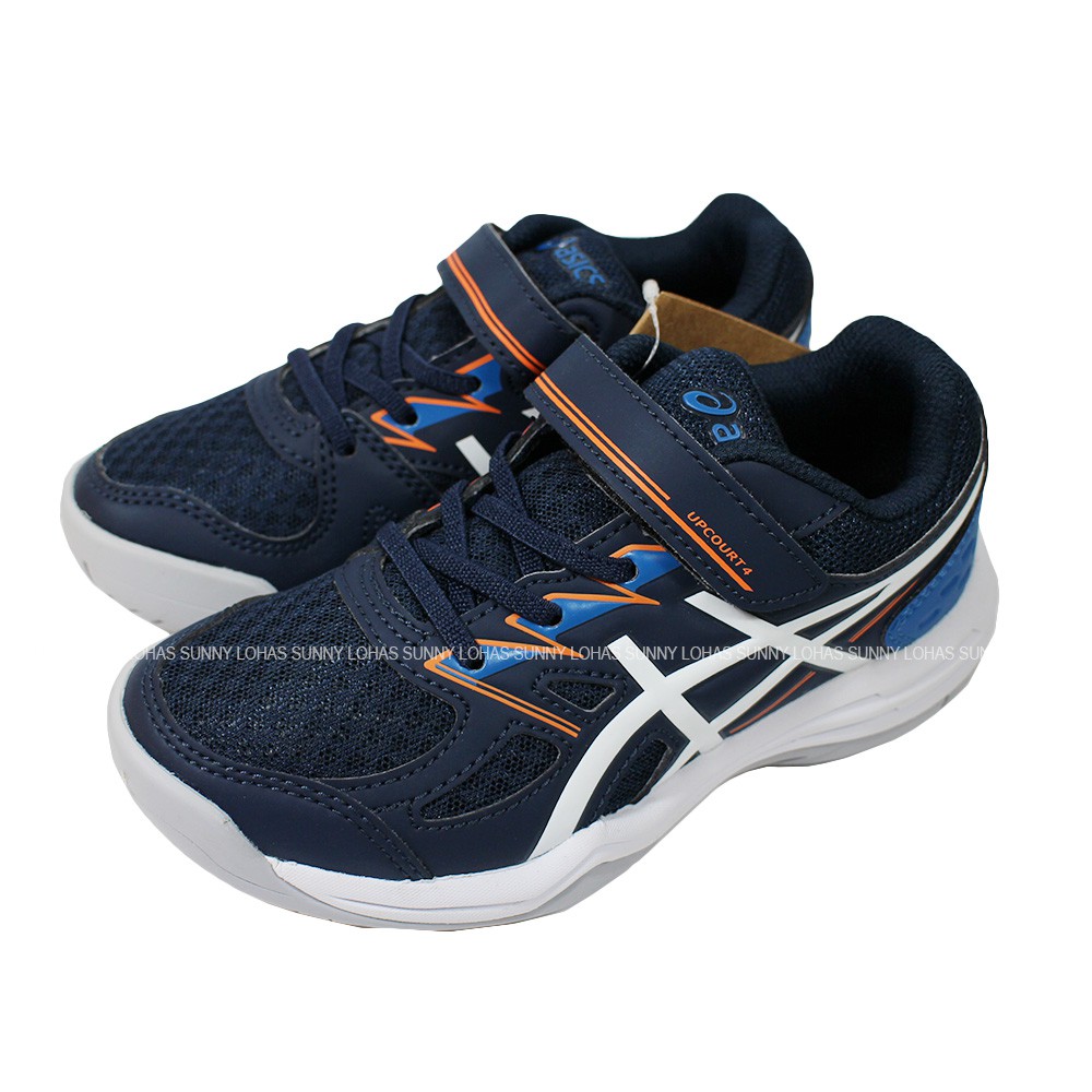 (C1) ASICS 亞瑟士 UPCOURT 4 PS 兒童 排球鞋 1074A029-402 黑X藍 [SUN]