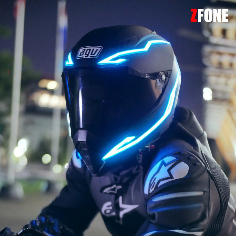 亮眼警示  安全騎行 防水充電 憤怒之光 摩托車頭盔 裝飾燈條 夜間頭盔 冷光條Lightmode