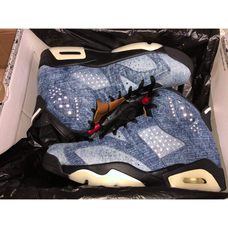 全新公司貨正品Jordan 6 retro washed denim 牛仔 單寧布