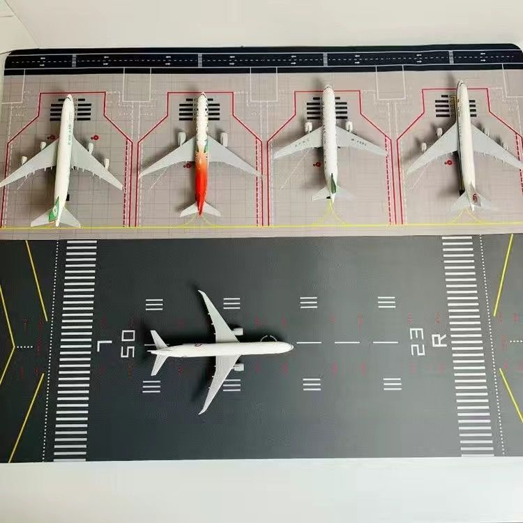 模型情景1:400飛機跑道模型模擬客機機場民航波音空客可拼接