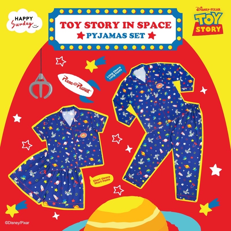 玩具總動員睡衣套裝TOY STORY in space pajamas-happysunday（預購）-泰國代購🇹🇭