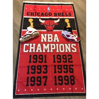 NBA Chicago Bulls 公牛隊 公牛王朝 6連霸 冠軍旗