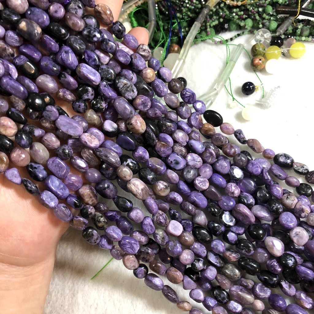 天然紫龍晶 隨形 條珠 紫龍晶 查羅石 紫色王子石 隨型 半成品 串珠 紫龍晶 不定形 散珠 不定型 手珠