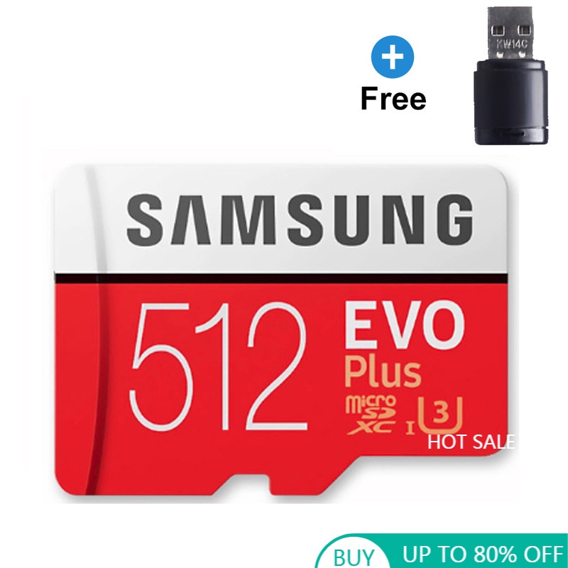 SAMSUNG 三星 Micro SD 64GB 存儲卡 EVO Plus 512GB 100MB/s C10 128G