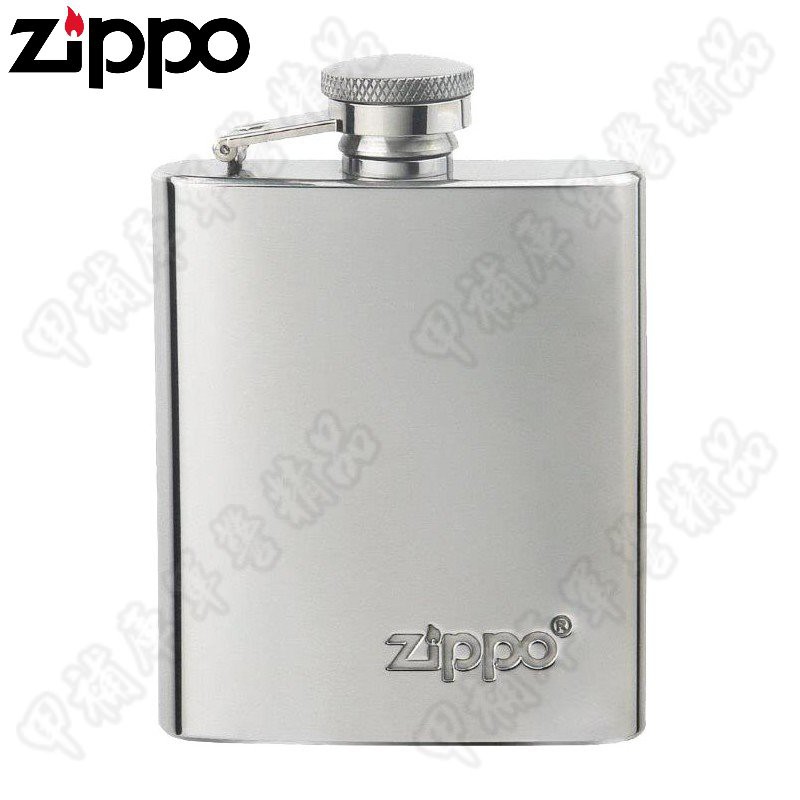 《甲補庫》_原裝正廠ZIPPO Flask 原廠不鏽鋼隨身酒壺/迷你掌上型銀色亮面