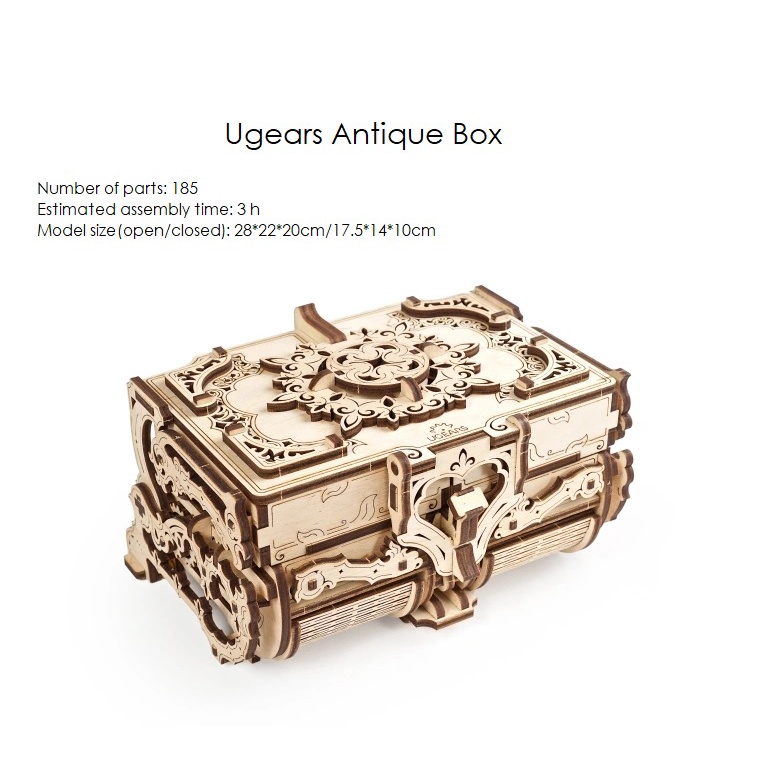 烏克蘭製 Ugears Antique Box 骨董盒 珠寶盒 可動 木製模型 全新 未拆封