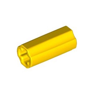 LEGO樂高【59443】黃色 科技Axle Connector (Smooth with 'x' Hole)