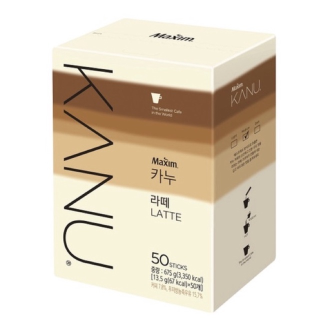韓國咖啡  KANU 拿鐵咖啡 50入「現貨」