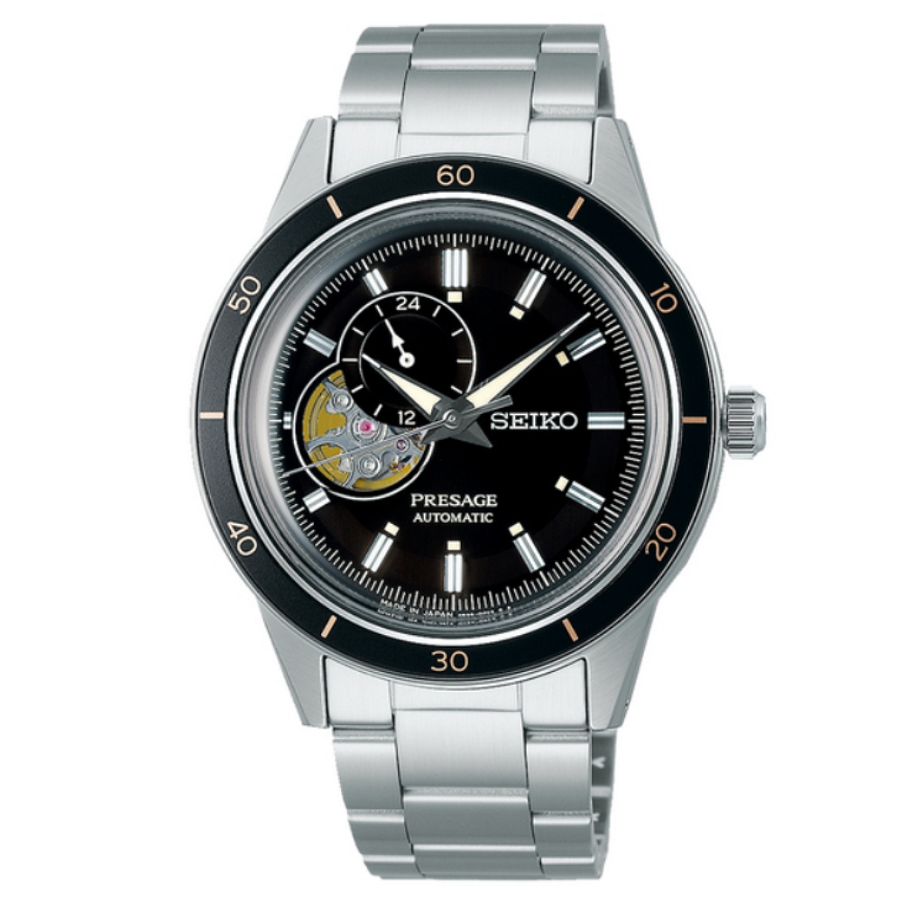 SEIKO 精工 PRESAGE 4R39-00Z0D 復刻60年代開芯機械腕錶 (SSA425J1)(SK032)