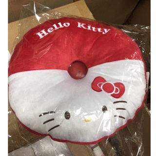 【羅曼蒂克專賣店】正版 Hello Kitty Q版 圓形坐墊 靠枕 抱枕 甜甜圈坐墊【紅色】KT-0683A