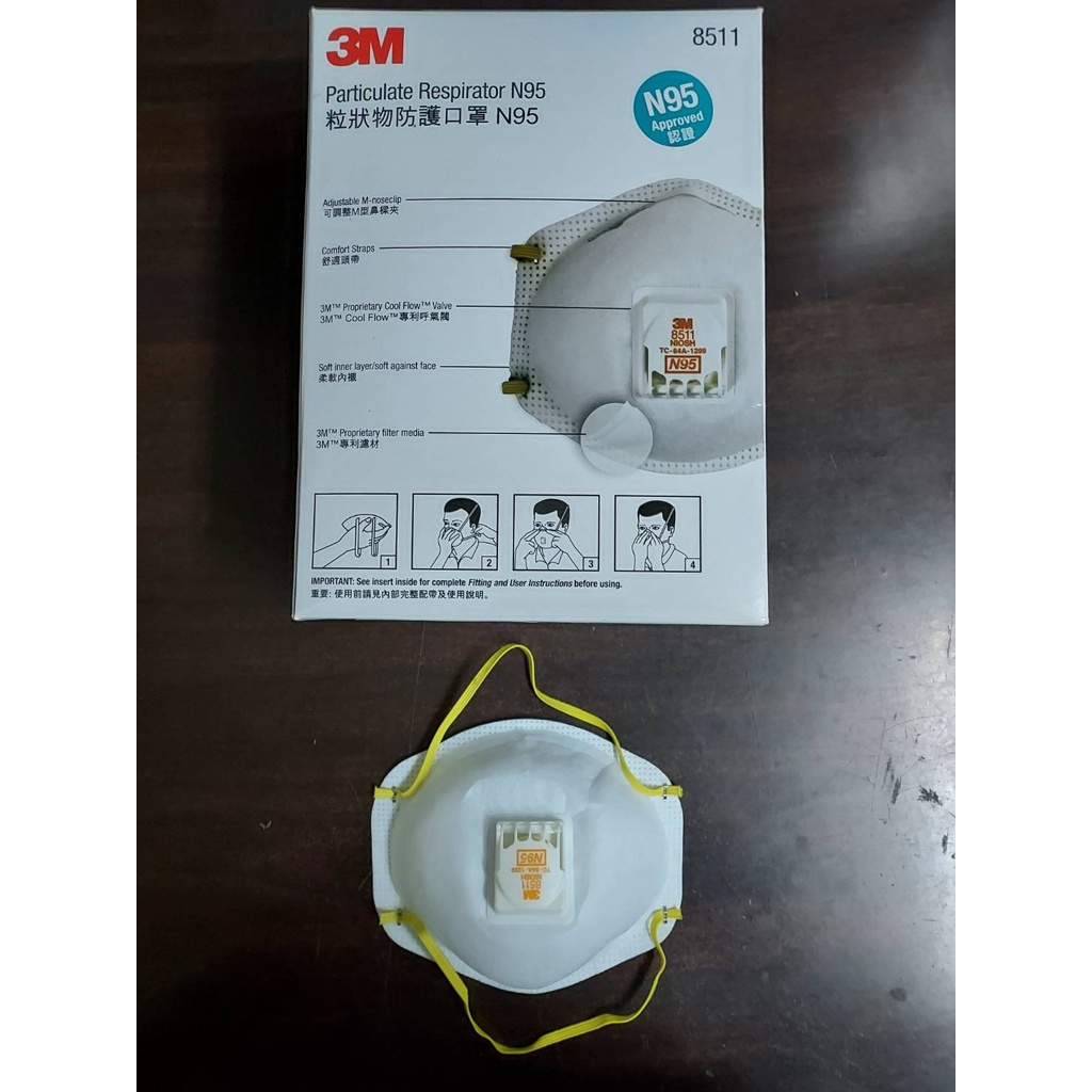 3M™ N95 拋棄式防塵口罩 粒狀物防護口罩 8511