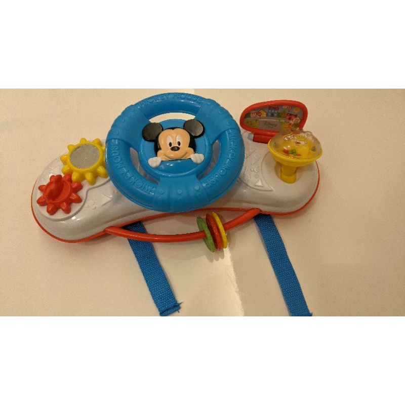Disney Mickey mouse 米奇推車吊掛方向盤（感覺統合啟蒙玩具）