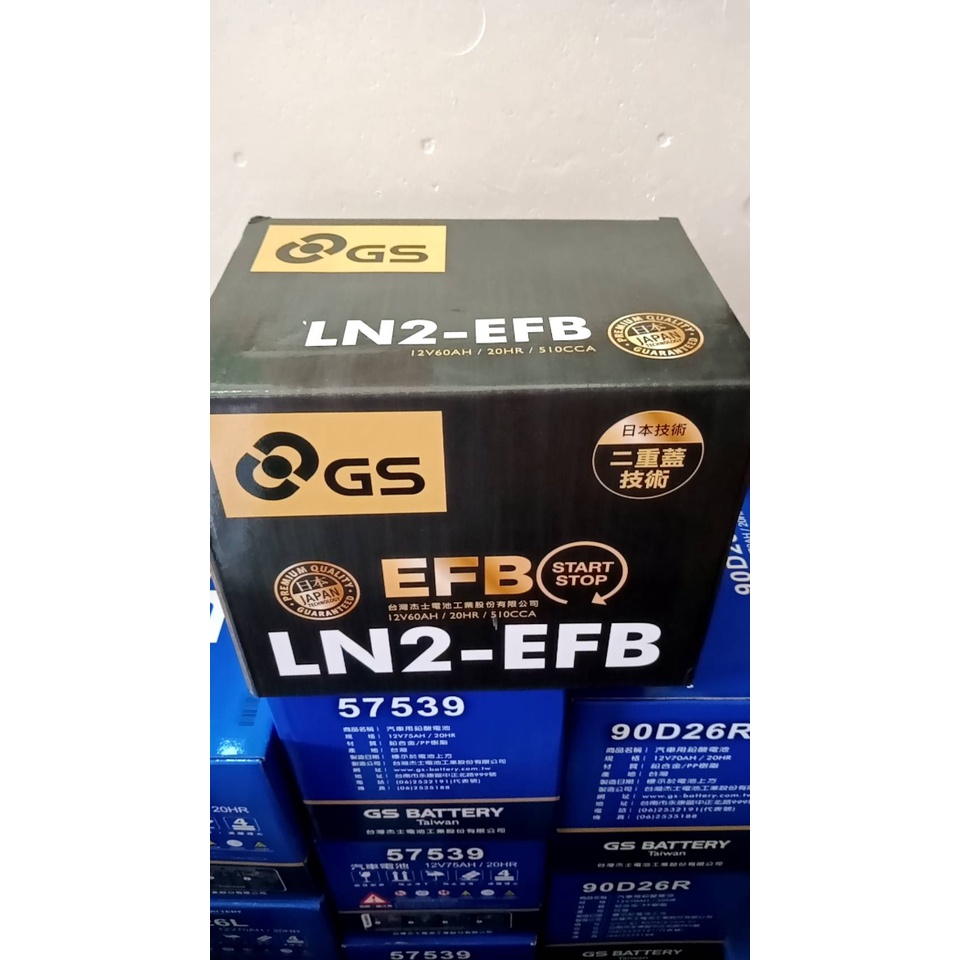 【優選電池】✨限時特價✨GS LN2 EFB L2 (12V60AH) NISSAN KICKS JUKE CHR AU