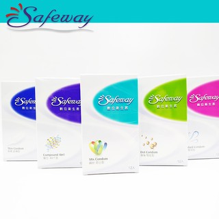 <老濕姬>SAFEWAY 數位保險套/水感潤滑/無感超薄/複合型4in1 12入 /型/顆粒/超薄/螺紋/水感