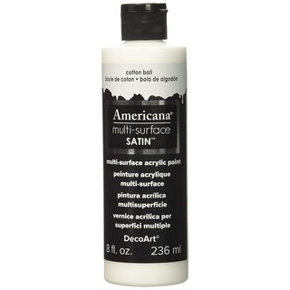 DecoArt 棉花球色 236 ml Multi-Surface Satin 美國風多重表面絲光顏料 - DA500