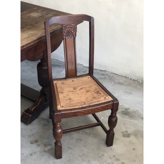 【福三】老橡木餐椅 老木椅 歐洲老件
