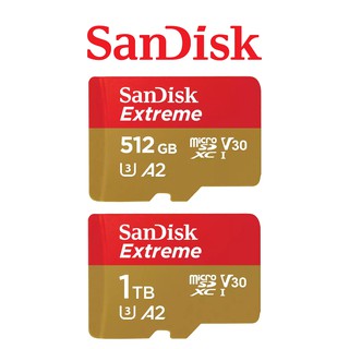 SANDISK 512G 1TB EXTREME MicroSDXC UHS-I A2 U3 記憶卡 讀190 寫130
