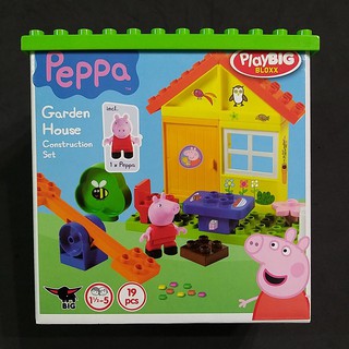 德國 Big 佩佩豬 peppa 英國粉紅豬小妹 花園款 翹翹板 積木 佩佩豬 玩具 公仔 寶寶 兒童 組合 模型