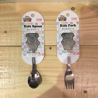 迪士尼 Disney tsum tsum 米奇 米妮餐具 湯匙 叉子 小孩用 日本帶回