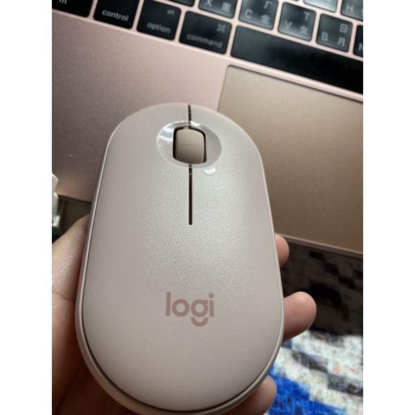 Logitech 羅技 M350 粉紅色鵝卵石無線滑鼠二手