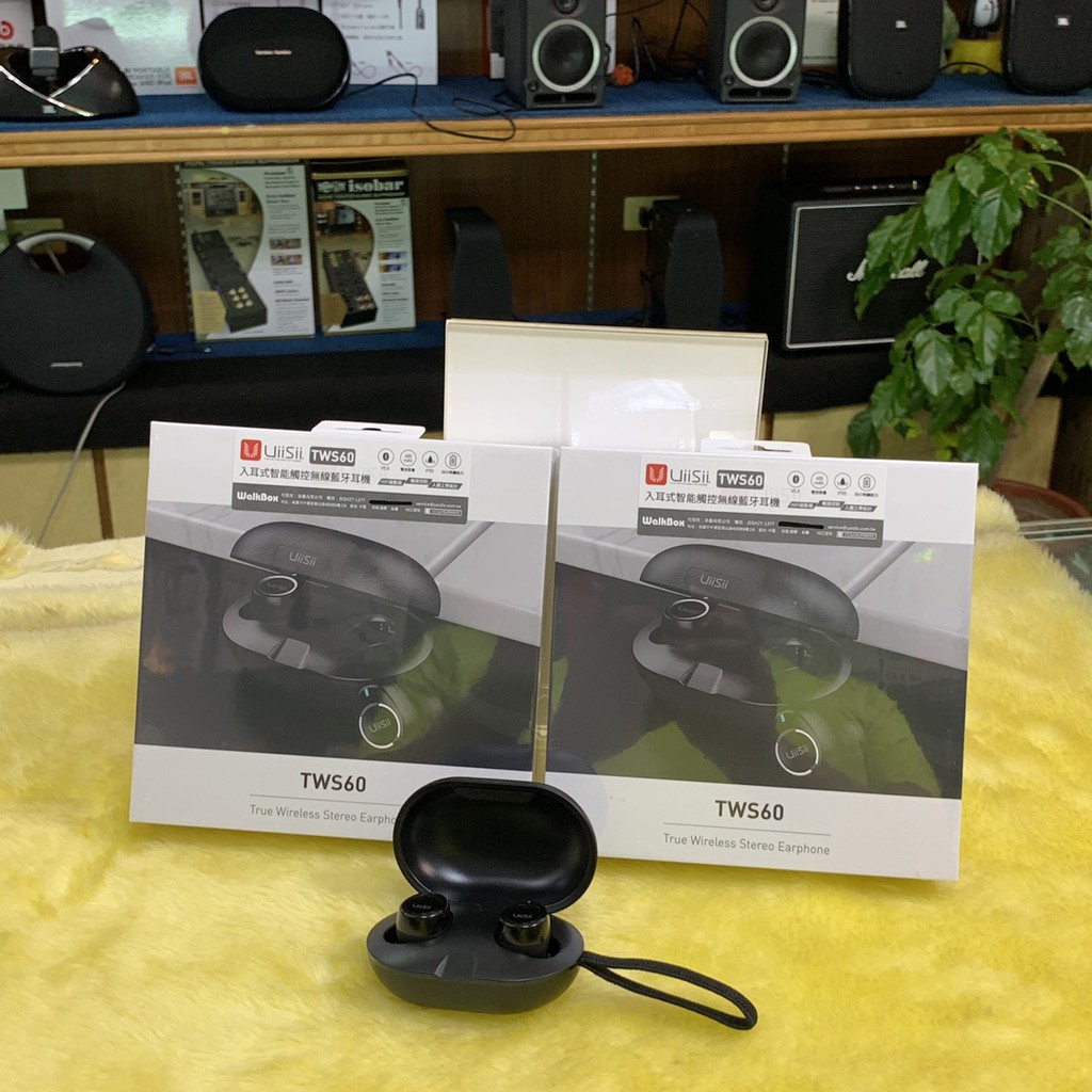 (視聽影訊)年中慶特價 可試聽 公司貨保固一年UiiSii TWS60入耳式智能觸控無線藍牙耳機(黑)