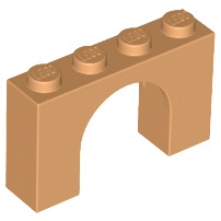 Lego 樂高 中間膚色 拱型磚 Brick Arch 1x4x2 6174192 4840 7573 6182